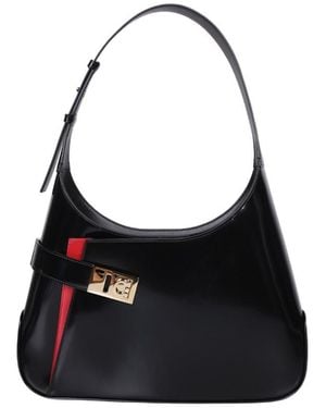 Ferragamo Logo Shoulder Bag - Black