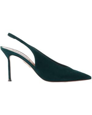 Aquazzura Suede Slingback Court Shoes - Blue
