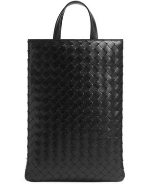 Bottega Veneta Intrecciato Laptop Case With Handle - Black