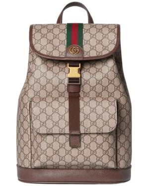 Gucci Small Ophidia Backpack - Brown