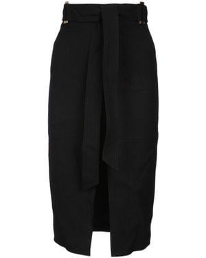 Elisabetta Franchi Belted Pencil Skirt - Black