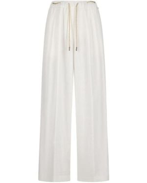 Herno Drawstring Straight-Leg Pants - White