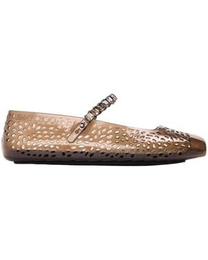 Jimmy Choo Waterproof Ballet Shoes - Brown