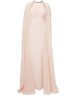 Roland Mouret Embellished Caped Gown - Pink