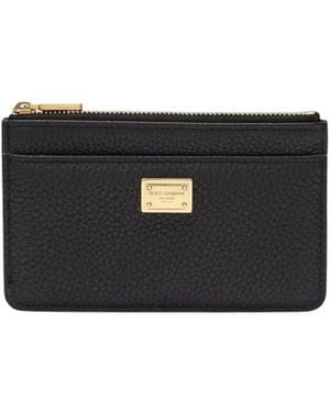 Dolce & Gabbana Logo Plaque Card Holder - Black