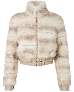 Fendi Dorsato Shearling Jacket - Natural