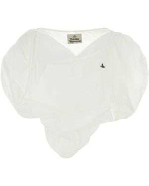 Vivienne Westwood Puff-Sleeved Asymmetric Blouse - White