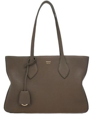 Ferragamo Star-Shaped Tote Bag (M) - Brown