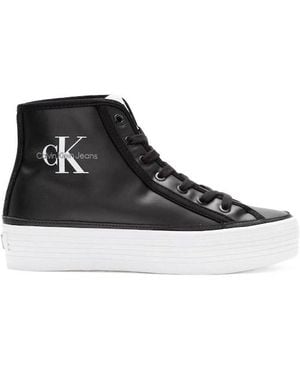 Calvin Klein High-Top Logo Sneakers - Black