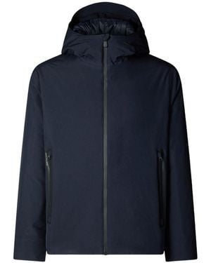 Save The Duck Long-Sleeve Hooded Jacket - Blue