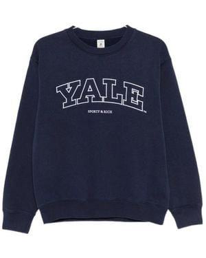Sporty & Rich Logo Sweatshirt - Blue