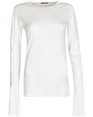 Ann Demeulemeester Crew Neck Long-Sleeved T-Shirt - White