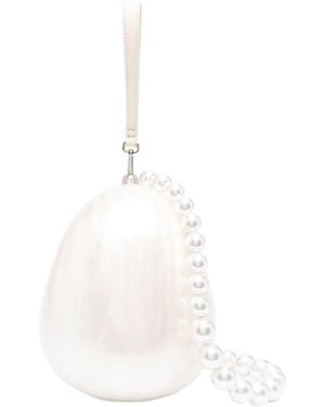 Simone Rocha Egg Pearl Tote Bag - White