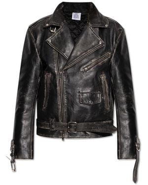 Vetements Leather Jacket - Black