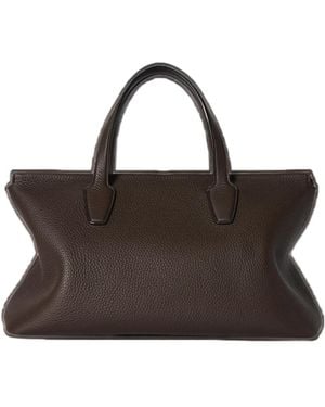 The Row Double-Handled Handbag - Brown