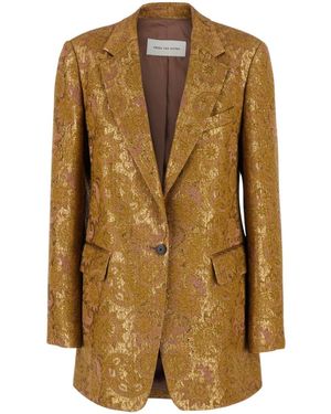 Dries Van Noten Long-Sleeve Blazer - Metallic