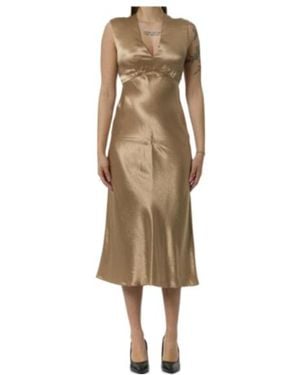 Max Mara V-Neck Dress - Natural