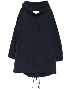 Dries Van Noten Long Sleeve Hooded Jacket - Blue