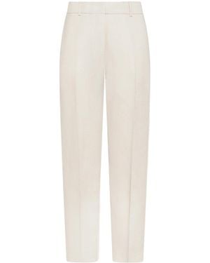 Seventy Carrot-Fit Pleated Pants - White