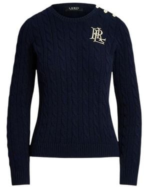 Ralph Lauren Long-Sleeve Knit Top - Blue