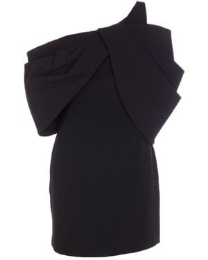 Solace London London One-Shoulder Draped Mini Dress - Black
