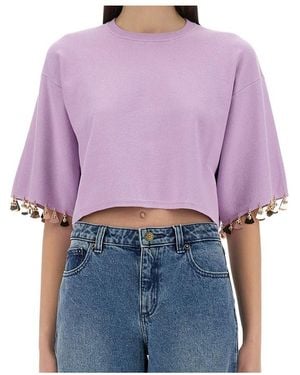 Rabanne Crop Jumper - Purple