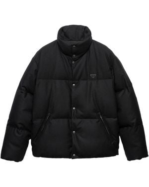 Prada Medium-Weight Re-Wool Down Jacket - Black