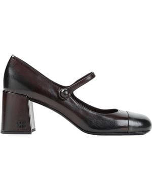 Miu Miu Mary Jane Court Shoes - Black
