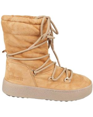 Moon Boot Logo Booties - Natural
