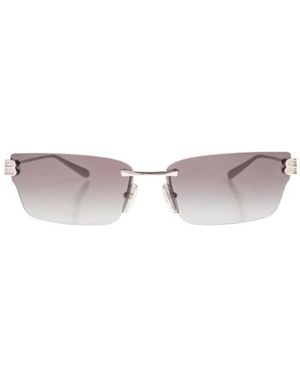 Balenciaga Eyewear Gossip Rectangular Rimless Sunglasses - White