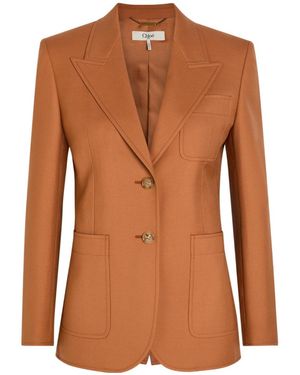 Chloé Wool Blazer - Brown