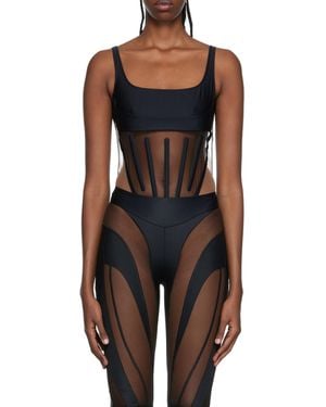 Mugler Logo Jumpsuit - Black