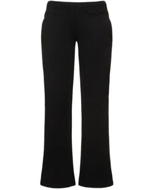 Mowalola Logo Print Cotton Jersey Sweatpants - Black