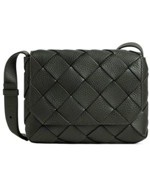 Bottega Veneta Diago Intreccio Crossbody Bag - Black