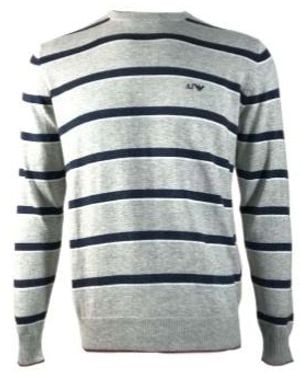 Armani Jeans Round-Collar And Long-Sleeved Jumper - Grey