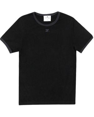 Courreges Short-Sleeved T-Shirt - Black