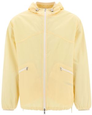 Jil Sander Zip-Up Drawstring Hooded Jacket - Yellow