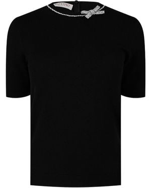 Valentino Fitted Short-Sleeved Shirts - Black