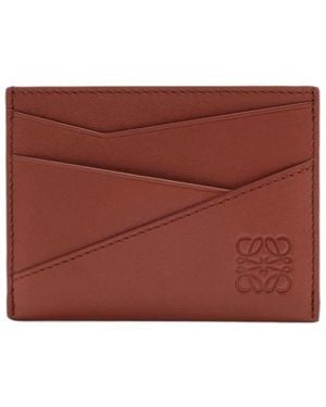 Loewe Puzzle Leather Cardholder - Red