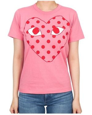 COMME DES GARÇONS PLAY Short-Sleeved T-Shirt - Pink