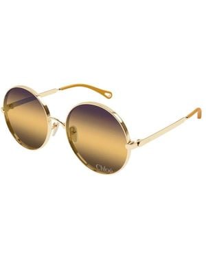 Chloé Chloé Eyewear Round-Frame Sunglasses - Metallic