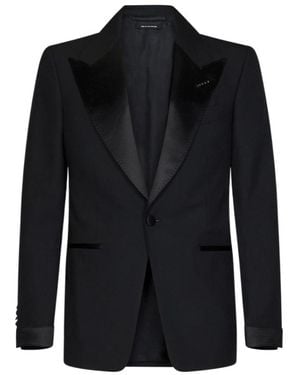 Tom Ford Single-Breasted Two-Piece Tailored Suit - Black