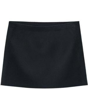 Alexander Wang Knit Logo Mini Skirt - Black