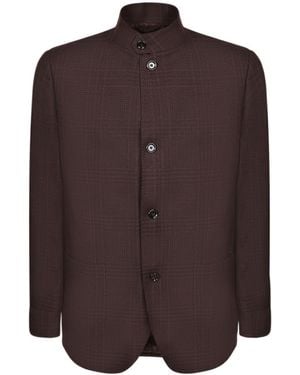 Lardini Galles Stand Collar Jacket - Brown