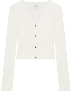 Courreges Solar Cardigan - White
