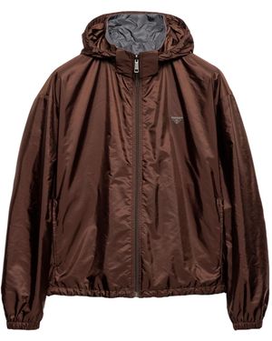 Prada Reversible Hooded Re-Nylon Jacket - Brown