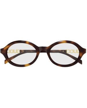 Gucci Eyewear Oval Frame Glasses - White
