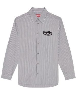 DIESEL S-Simply-E Striped Long-Sleeved Shirt - Grey