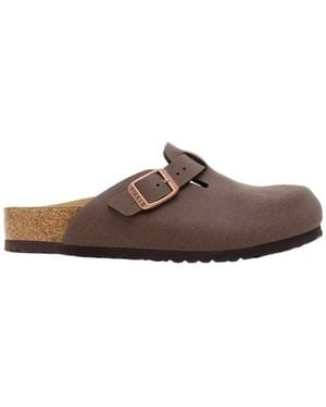 Birkenstock Boston Buckle-Fastened Slip-On Sandals - Brown