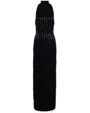 Galvan London Embellished Maxi Dress - Black